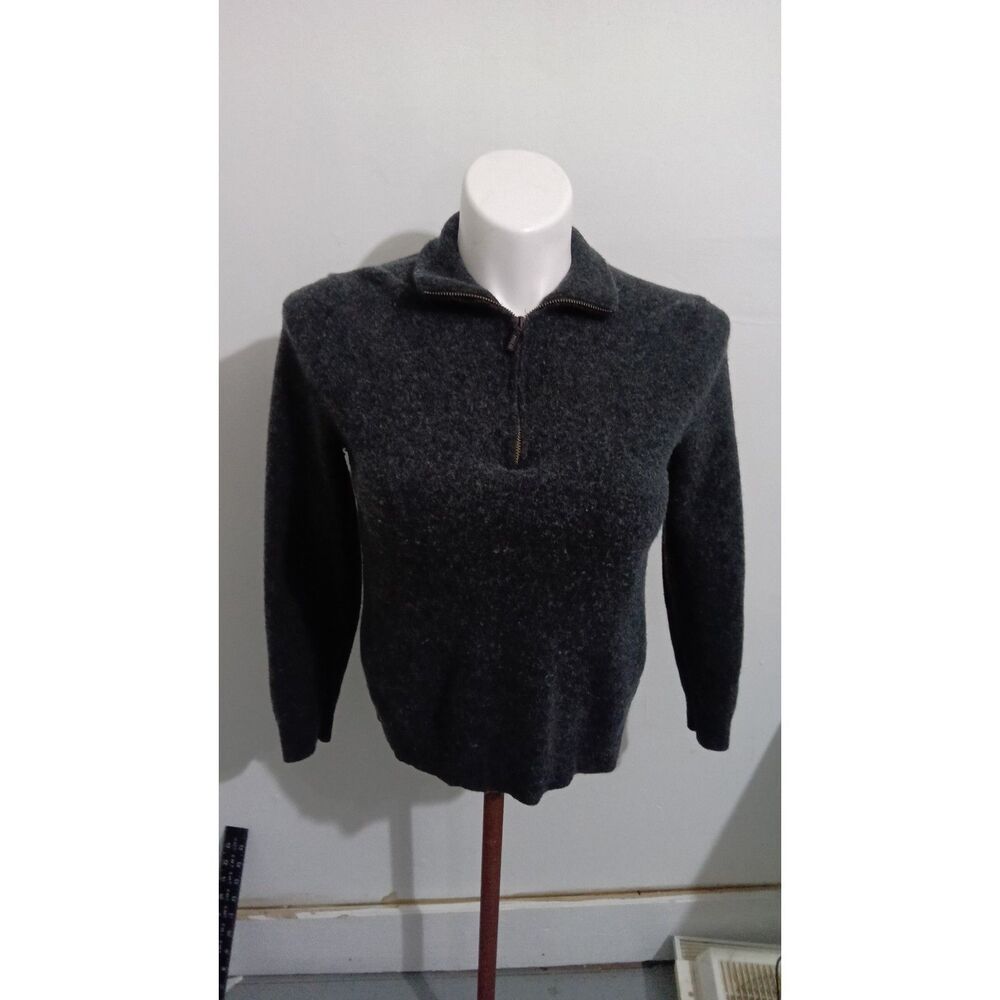 Polo Ralph Lauren Charcoal Gray Quarter-Zip Sweater Size M